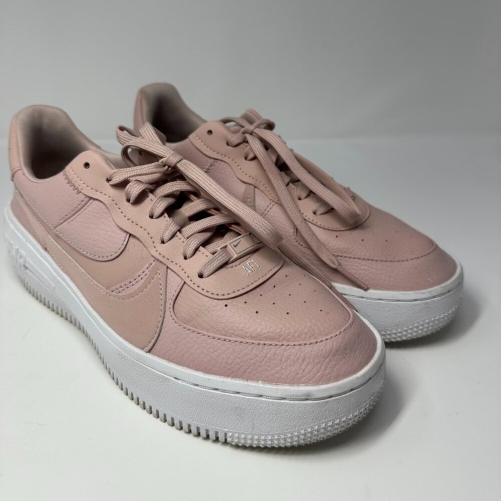 Nike Air Force 1 AF1 Platform Pink Oxford White Size 10 DJ9946-602 Sneakers